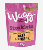 Wagg Steaklets Beef & Cheese Dog Treats - 125g
