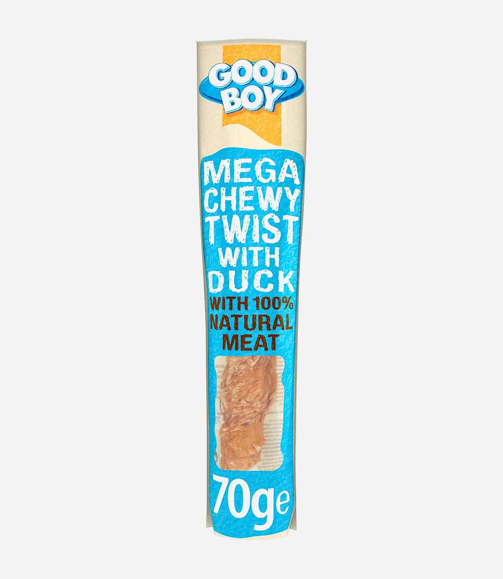Good Boy Mega Chewy Twist Duck Dog Treats - 70g - Nest Pets