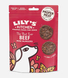 Lily's Kitchen Dog Beef Mini Burgers Dog Treats - 80g - Nest Pets