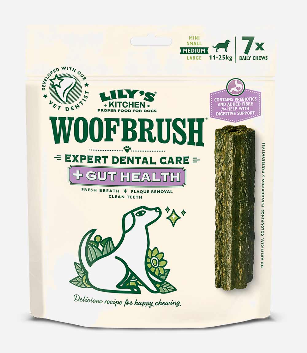 Lily's Kitchen Dog Woofbrush Gut Health Dental Chew Dog Treats - 7 Chews - Nest Pets