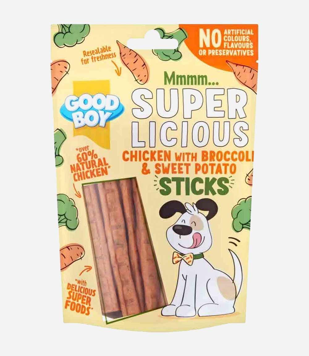 Good Boy Chicken with Brocoli & Sweet Potato Sticks Dog Treats - 100g - Nest Pets