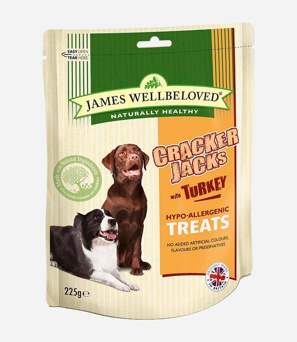 James Wellbeloved Crackerjack Turkey Dog Treats - 225g - Nest Pets